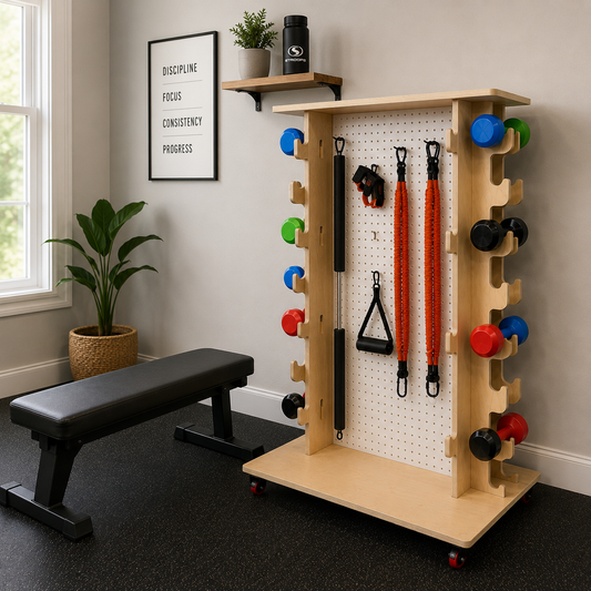 Wood Equipment Storage Rack