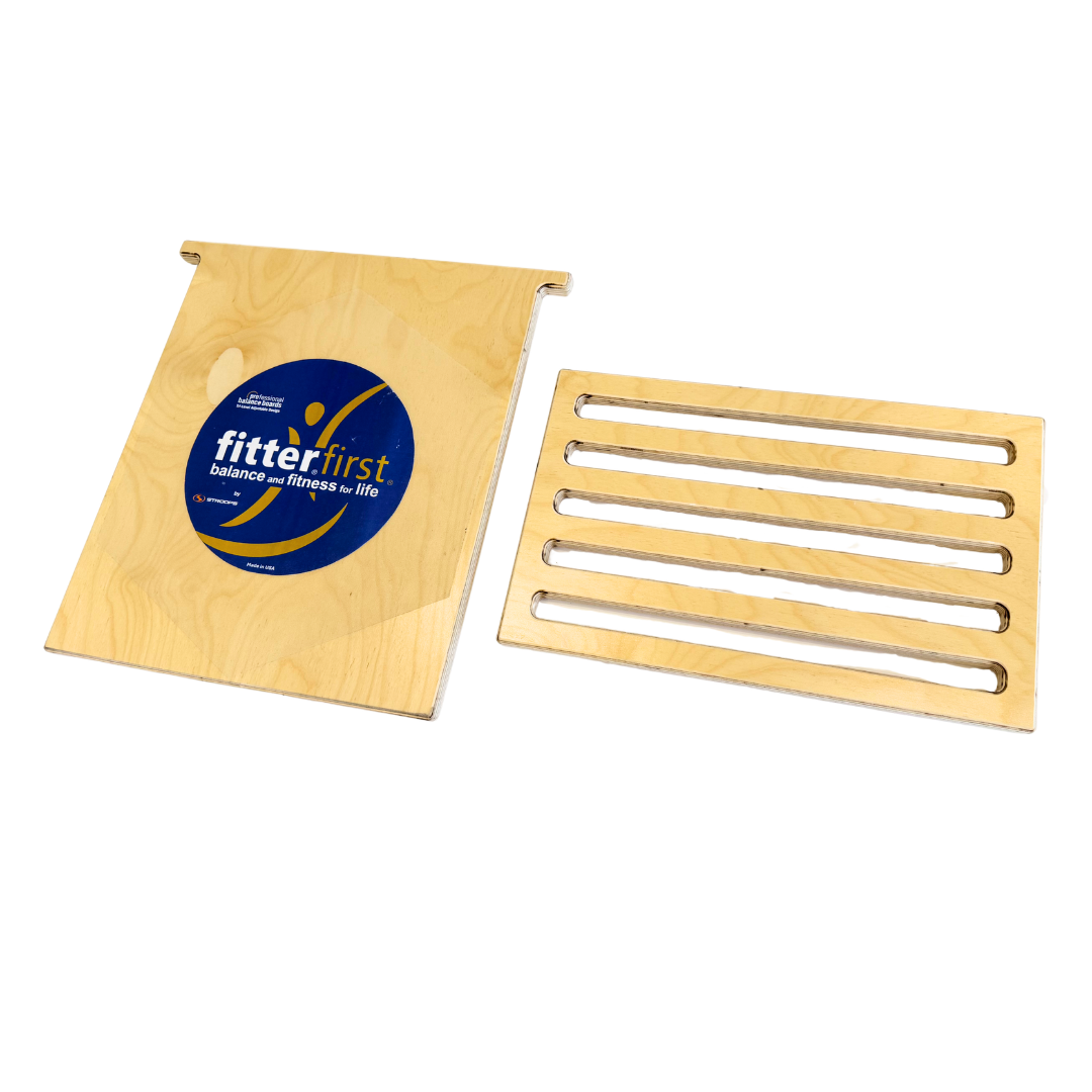 Wooden product with 'fitterfirst' logo on a white background
