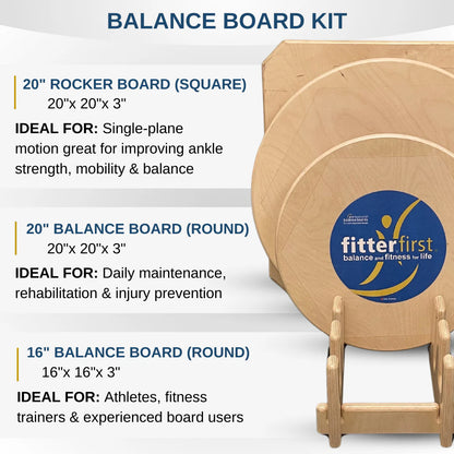 Fitterfirst Balance Board Kit - 3 Boards