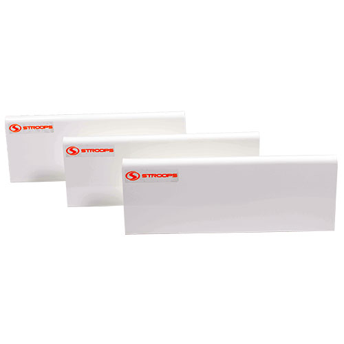 3 Stroops 6 inch hurdles lined up with white background