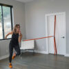 Stroops trainer Aly doing skaters with Universal Swivel Belt and Slastix