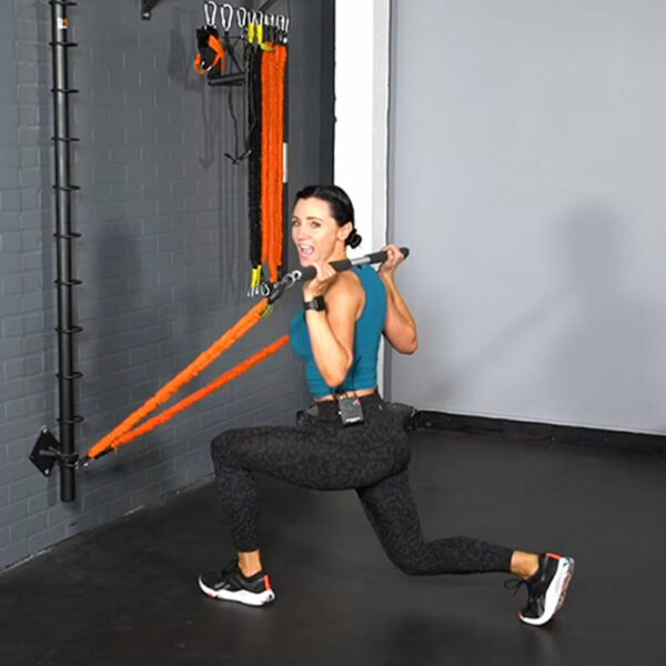 Stroops trainer Michelle does Fit Stik Pro Jumping Lunges