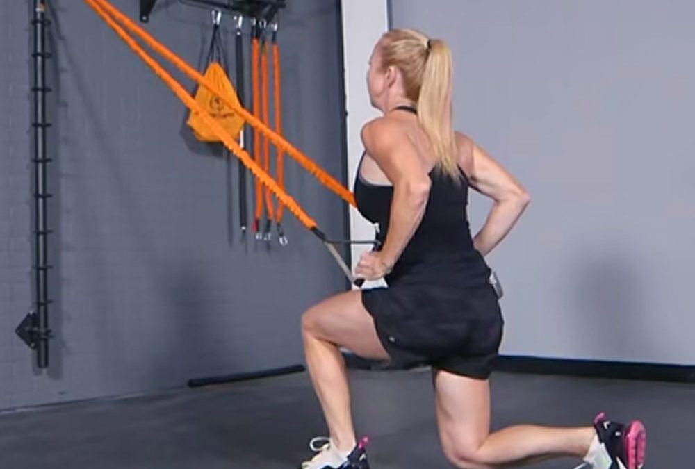 Jumping Lunge Row