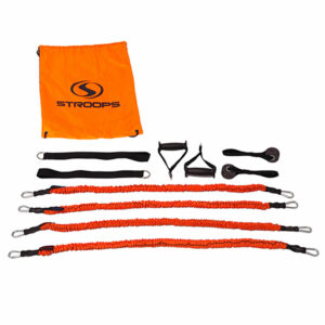 Stroops Sculptafit premium resistance band kit with white background