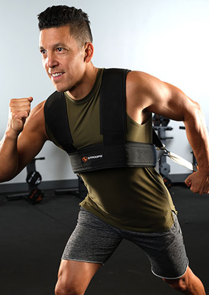 Stroops Athlete pulling Shoulder Harness Front View