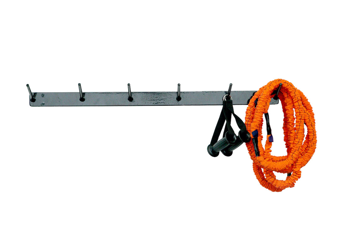 A storage rack for resistance bands