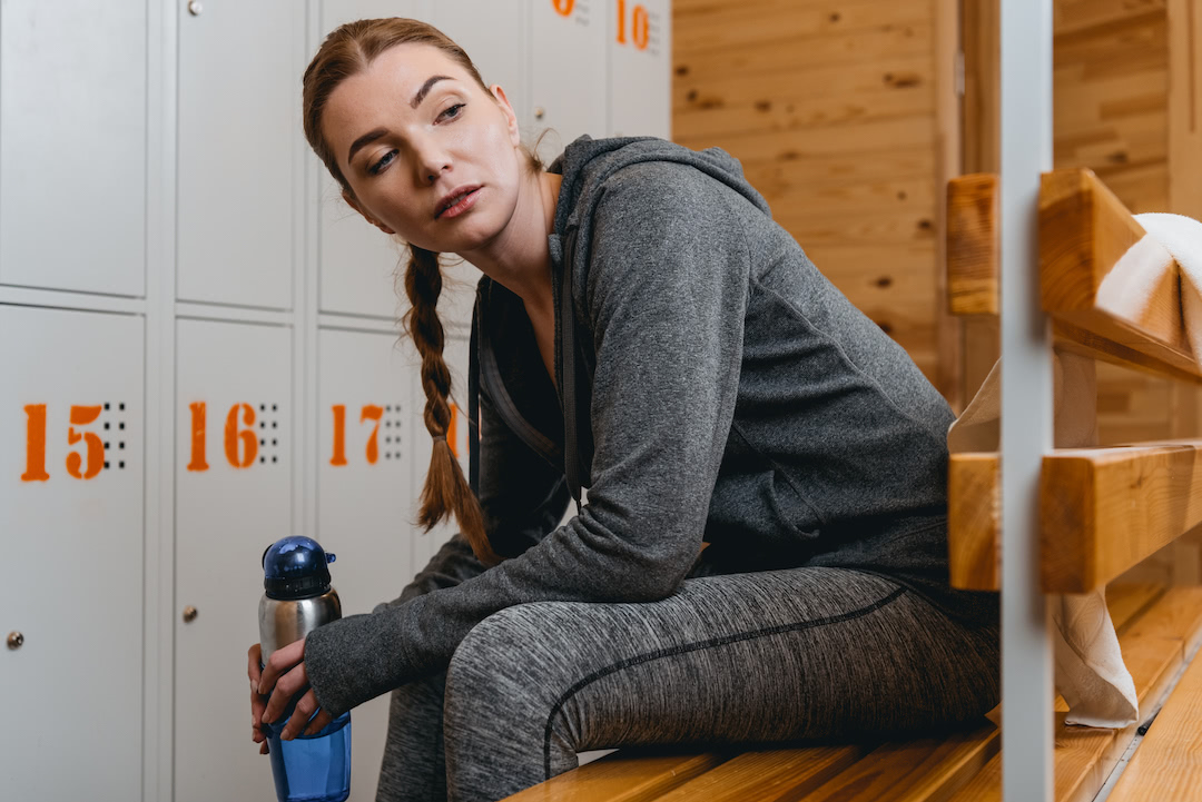 Woman preparing for workout