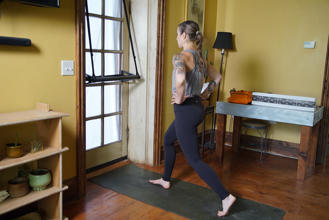 At-home fitness routine using the Stroops Dorbarre