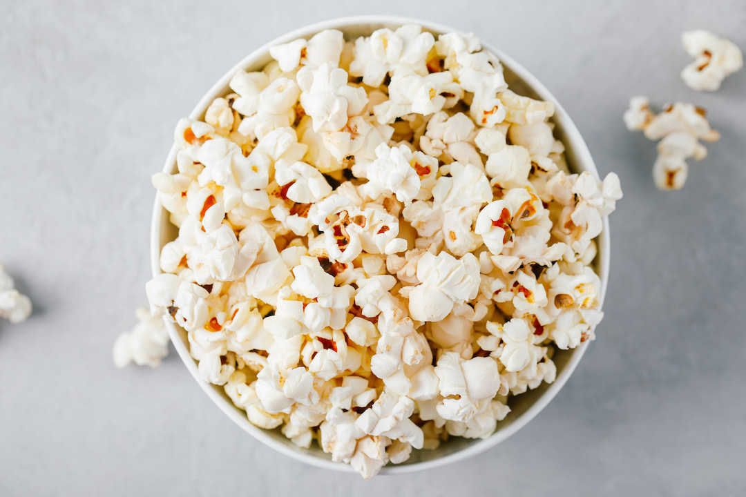 Popcorn is a great snack for eating healthier